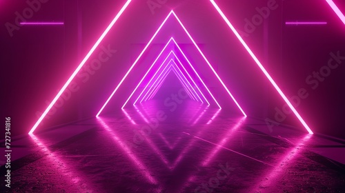 Dark Background with Lines and Spotlights - Neon