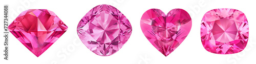 Pink Diamond clipart collection, vector, icons isolated on transparent background