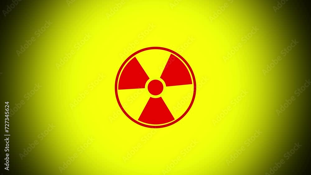 Spinning a radiation warning symbol. Radiation sign. Alpha channel. Looped animation. Spinning a radiation warning symbol. Radiation sign. Alpha channel. Looped animation.
