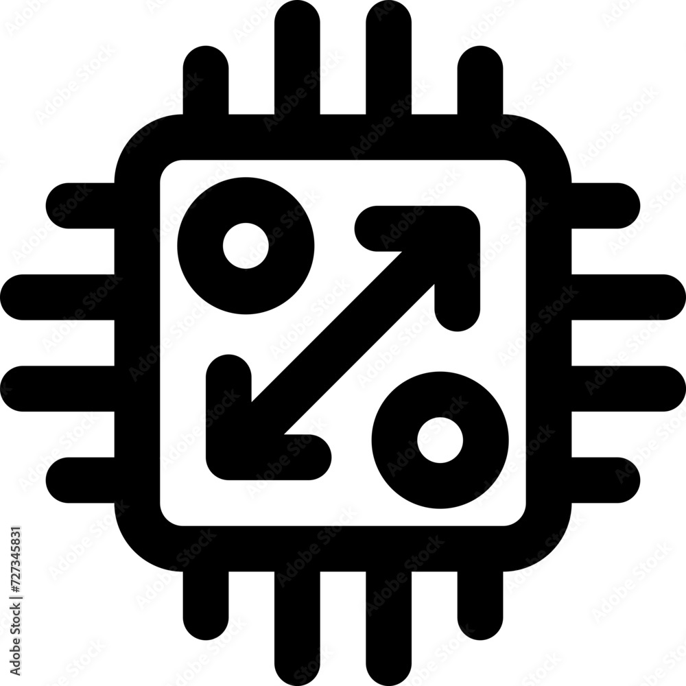 cpu icon. vector line icon for your website, mobile, presentation, and logo design. cpu icon. vector line icon for your website, mobile, presentation, and logo design.