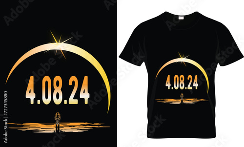 America Totality Spring 4.08.24 Total Solar Eclipse 2024 T-Shirt,  Total Solar Eclipse 2024 USA April 8 2024 T-Shirt.
