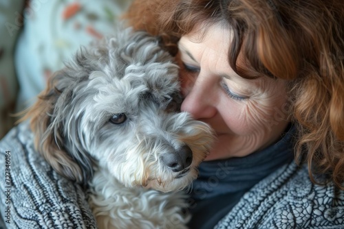 Intuitive pet therapist connecting with animals Fostering healing and understanding through empathy