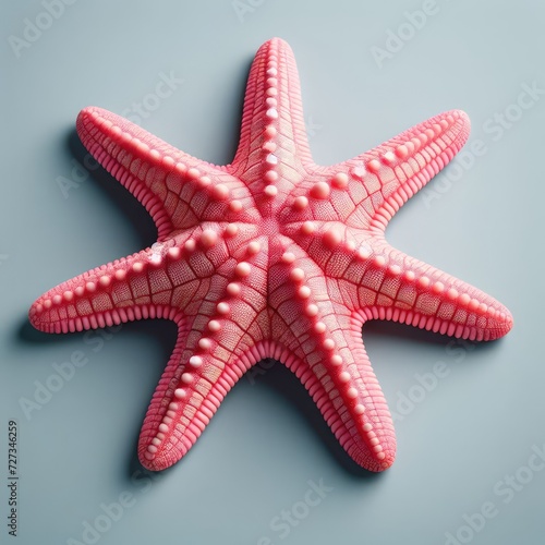 pink starfish isolated on white 
