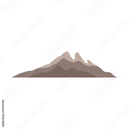 flat color vector mountain object