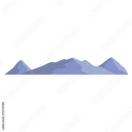flat color vector mountain object © Murzani
