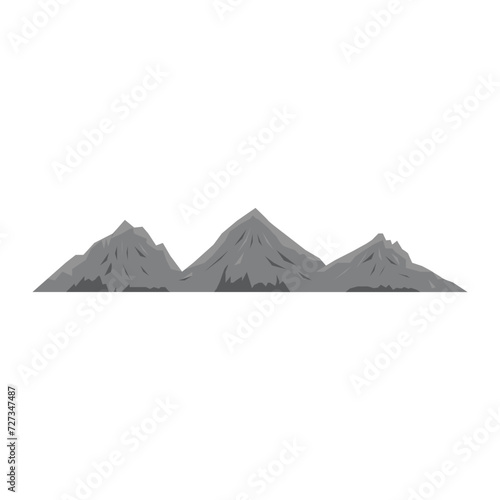 flat color vector mountain object