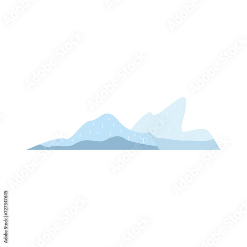 flat color vector mountain object