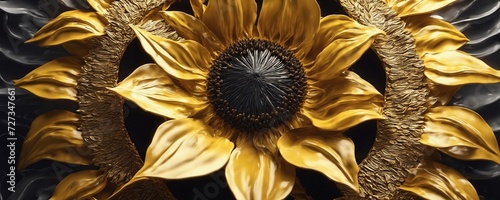 Wallpaper Mural there is a close up of a sunflower with many petals Torontodigital.ca