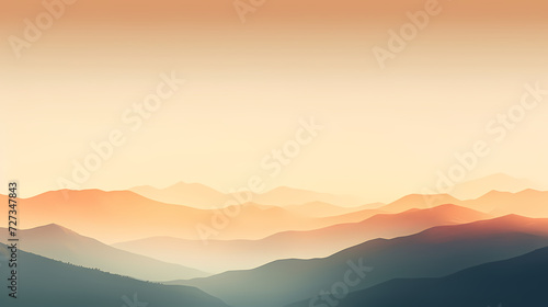 Stunning mountains, panoramic peaks PPT background