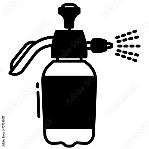 pesticides glyph and line vector illustration