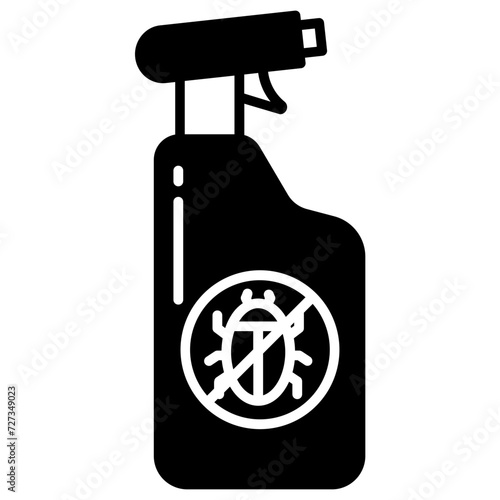 Pesticide glyph and line vector illustration