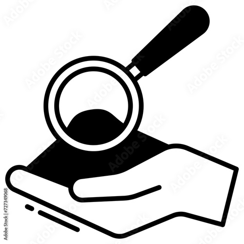Soil testing glyph and line vector illustration