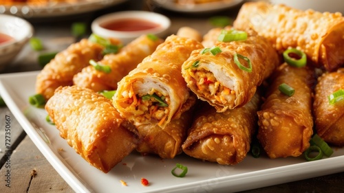 Deliciously crispy egg rolls with a variety of fillings, perfect for National Egg Roll Day