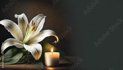 candle and lily