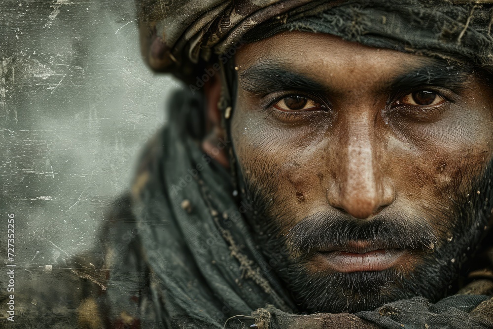 Soldier of Pakistan close up. Pakistan soldier. realistic detailed photography texture Soldier of Pakistan close up. Pakistan soldier. realistic detailed photography texture