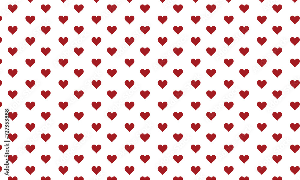 Small dark red hearts on white background seamless pattern for Valentine's Day. Small dark red hearts on white background seamless pattern for Valentine's Day.