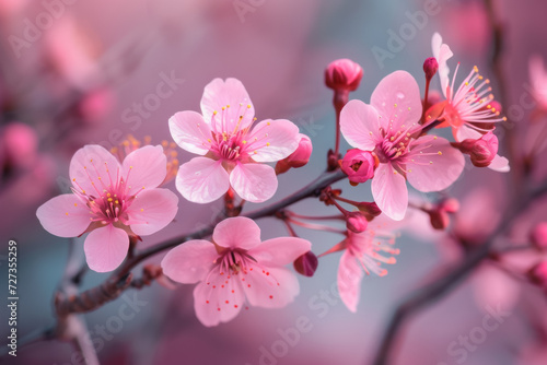 Blooming fruit tree. Background with selective focus and copy space © top images