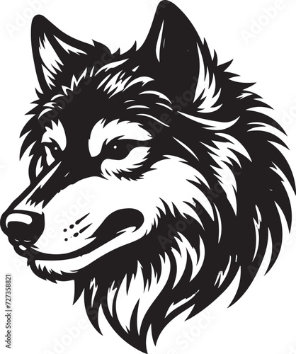 wolf head silhouette vector image  vector artwork of a wolf head