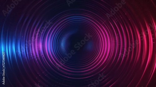 Circular soundwave background, featuring a futuristic RGB wallpaper with vibrant neon wave lights.