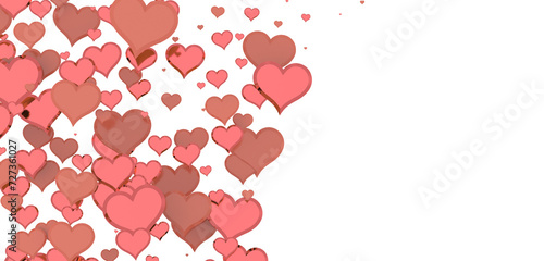 Falling love heart confetti...
