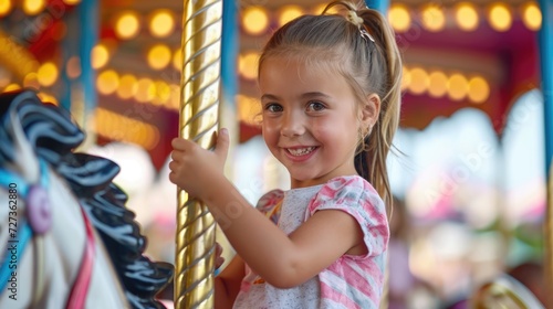 With unbridled excitement, the kids eagerly embark on the exhilarating amusement park rides, thoroughly enjoying the heart-pounding experience. © GoLyaf