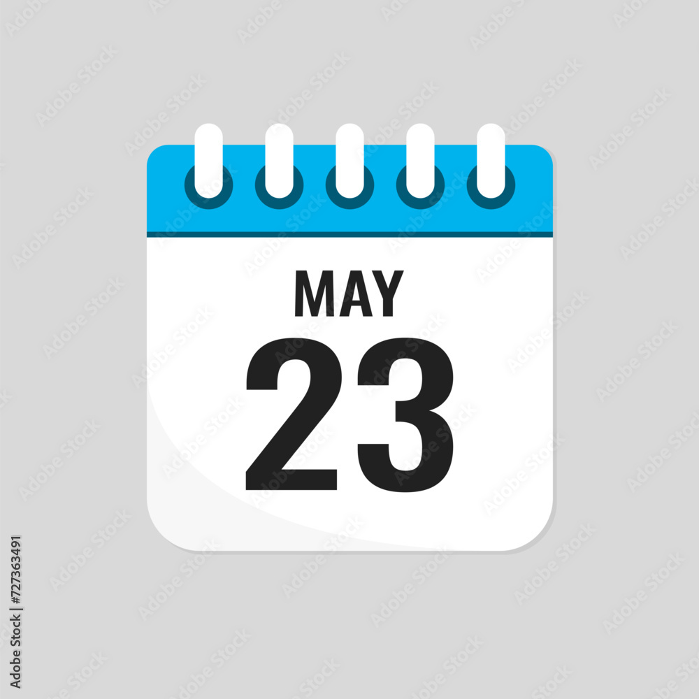 Fototapeta premium Icon page calendar day - 23 May
