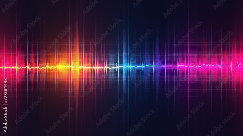 soundwave background, futuristic RGB wallpaper with colorful neon wave light