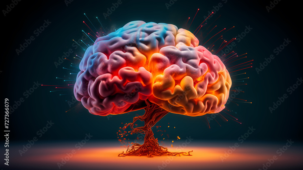 Abstract human brain or light bulb, creative PPT background Abstract human brain or light bulb, creative PPT background