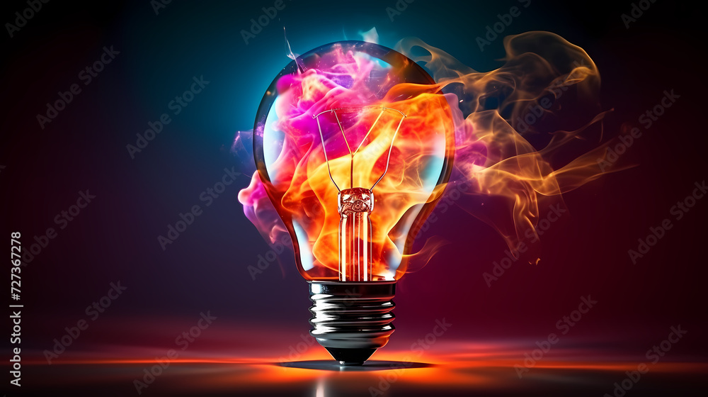 Abstract human brain or light bulb, creative PPT background Abstract human brain or light bulb, creative PPT background