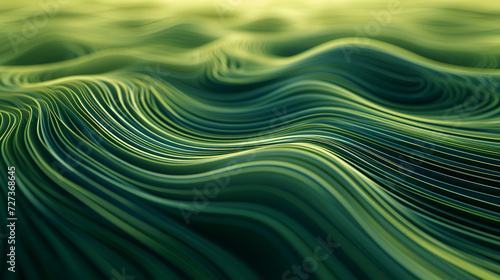 Abstract organic green lines as wallpaper background illustration