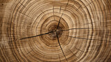 Close up end grain tree stump wood rings pattern