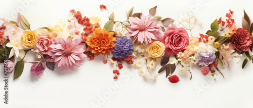 Creative layout made with beautiful flowers