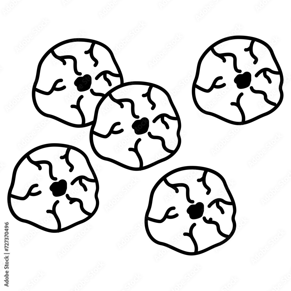 Obraz premium Pepper glyph and line vector illustration