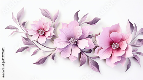 Flowers in the style of watercolor art Luxurious