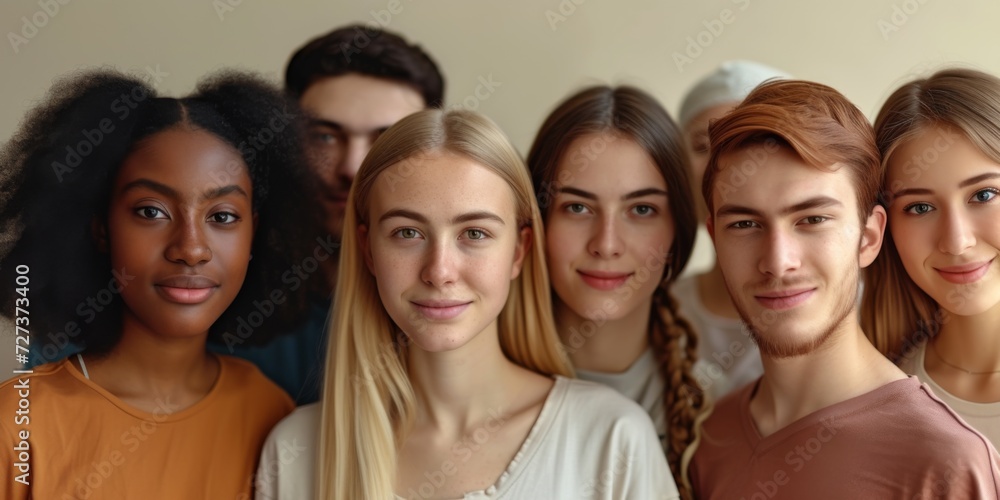 A Unified Gathering Of Youth From Various Ethnicities. Сoncept Cultural Diversity Celebration, Youth Unity Event, Ethnicity Integration, Multicultural Gathering, Diversity Empowerment