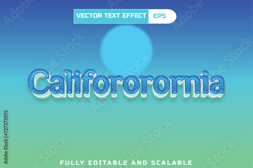 Califororornia  3d text effect