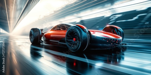 Highspeed Racing Car Concept With Futuristic Design In Computergenerated Image. Сoncept Space Exploration, Mindfulness Meditation, Sustainable Fashion, Healthy Plant-Based Recipes, Diy Home Decor © Ян Заболотний