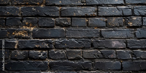Sleek And Stylish: Get A High-Quality Image Of A Black Brick Wall For Backgrounds Or Wallpapers. Сoncept Black Brick Wall, High-Quality Image, Backgrounds, Wallpapers, Sleek And Stylish