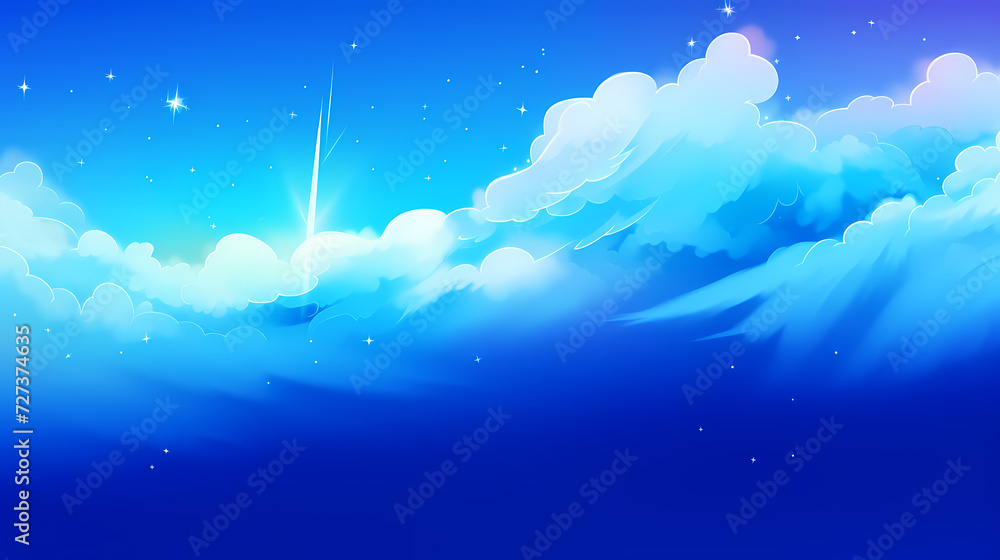 Fototapeta premium Mysterious star themed gradient background with countless twinkling stars