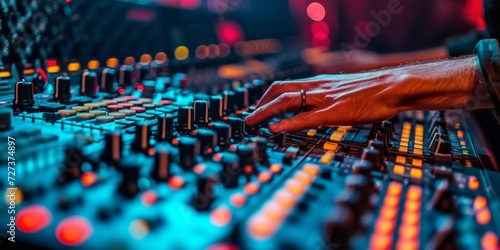 Fine-Tuning Audio Levels: Sound Engineer's Mixer Adjustment For An Optimal Live Event Experience. Сoncept Multimedia Production, Live Sound Engineering, Audio Mixing, Live Events, Sound Optimization