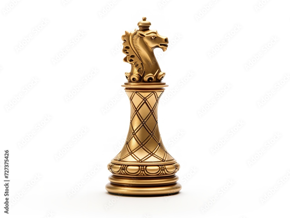 Chess King Piece Strategy and Leadership Isolated on White Background AI Generated