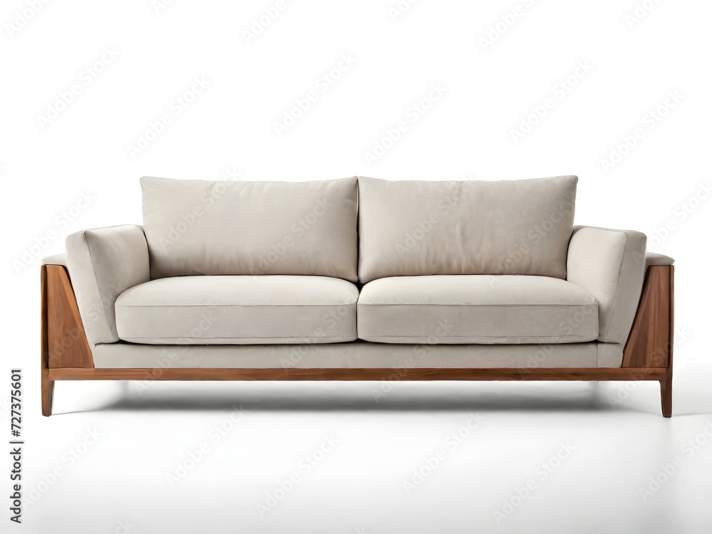 Fototapeta premium grey sofa on a light background
