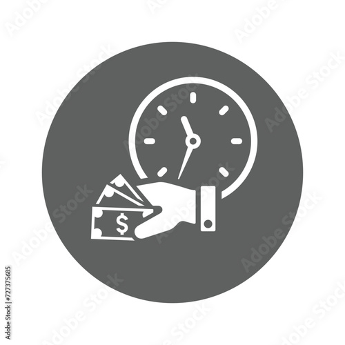 Wallpaper Mural Time is money icon. Torontodigital.ca