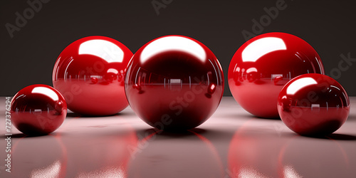 A set of red momentum balls.