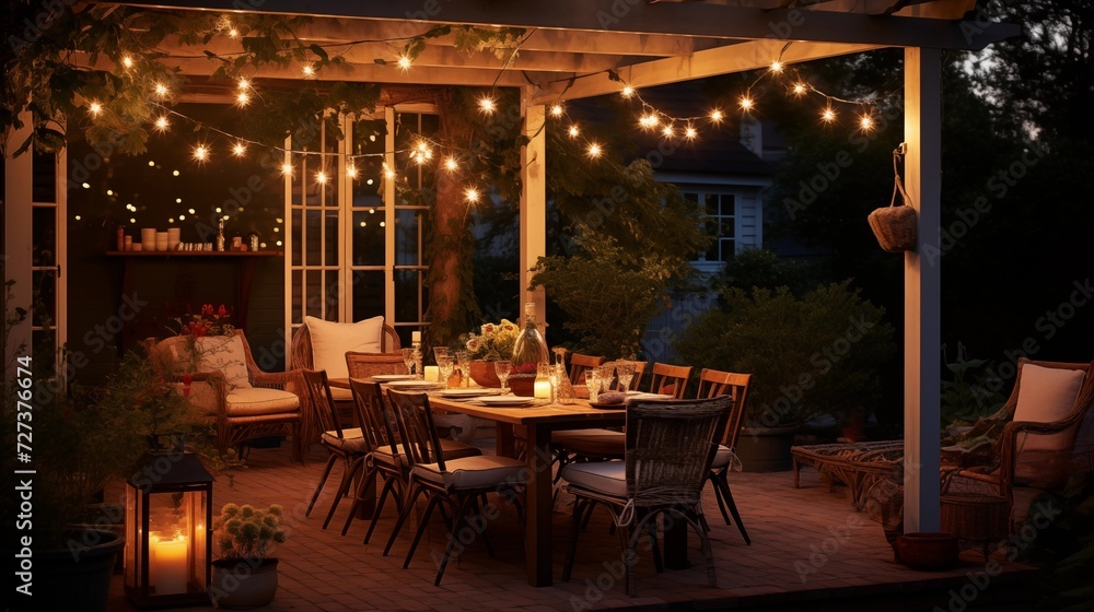 Use string lights or lanterns to create a warm and inviting atmosphere for evening dining, capturing the essence of Mediterranean eveningsar