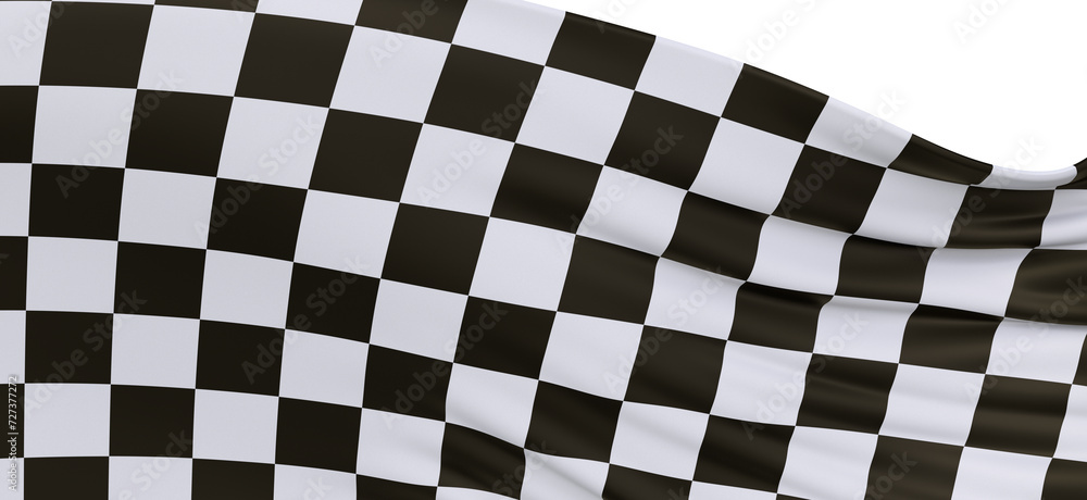 Fototapeta premium Waving racing finish flag in