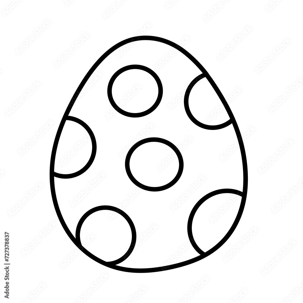 easter egg line icon.