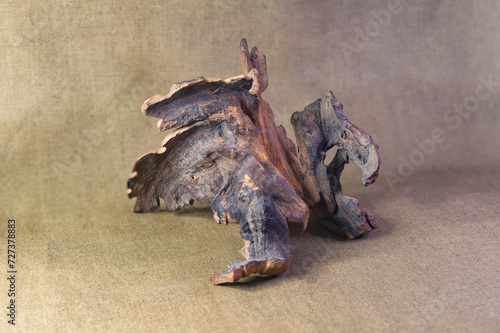 Dragon sculpture made of driftwood