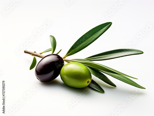 Olive Branch Symbol of Peace and Harmony Isolated on White Background AI Generated