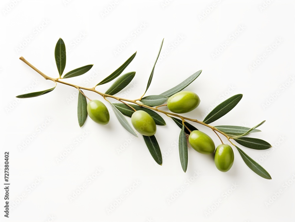 Olive Branch Symbol of Peace and Harmony Isolated on White Background AI Generated